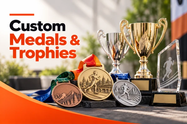 custom medals and trophies packed for delivery to Germany